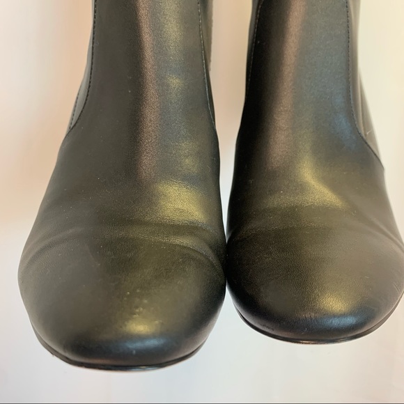 ALDO black faux leather stretchy over the knee high heel boots size 7.5 - Picture 6 of 15